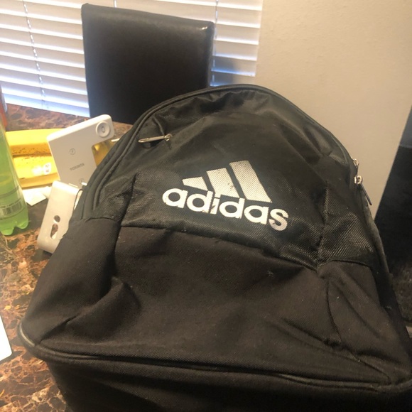 Adidas 028685 Large Black White Backpack Size 17”x12”x9” - Picture 4 of 15